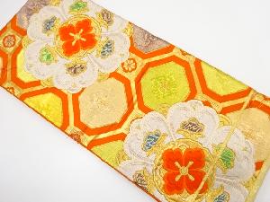 未使用品　蜀江紋に華紋織り出し　袋帯